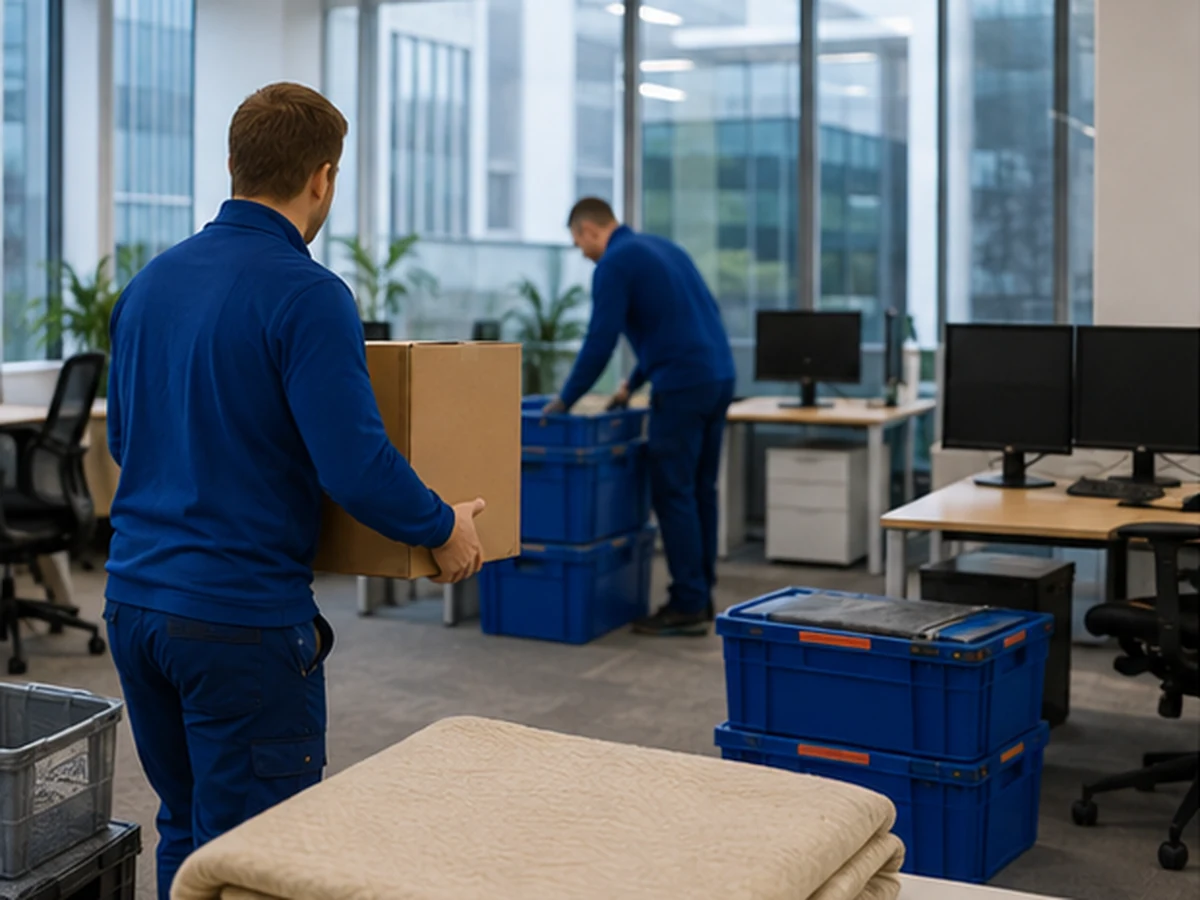 Illustrative London office removal asset and downtime workflow