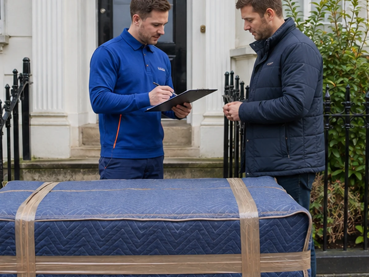 London moving delivery count and signed handover record